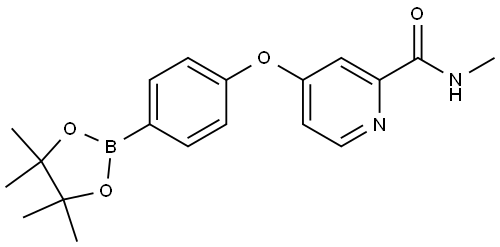 N-Methyl-4-[4-(4,4,5,5-tetramethyl-1,3,2-dioxaborolan-2-yl)phenoxy]-2-pyridin... Structure
