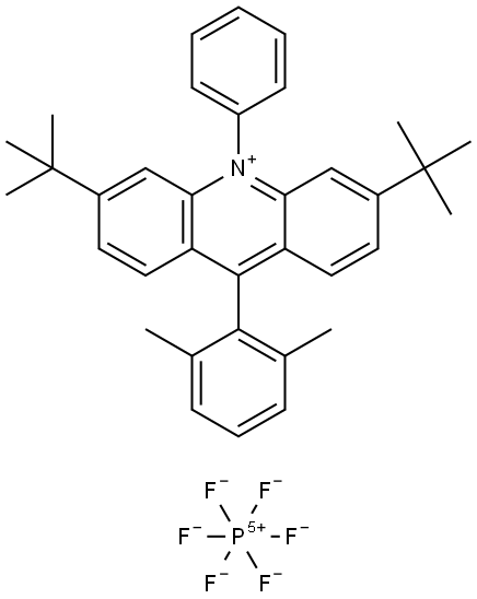 Acridinium, 3,6-bis(1,1-dimethylethyl)-9-(2,6-dimethylphenyl)-10-phenyl-, hexafl… Structure