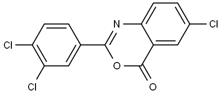 6-Chloro-2-(3,4-dichlorophenyl)-4H-3,1-benzoxazin-4-one Structure