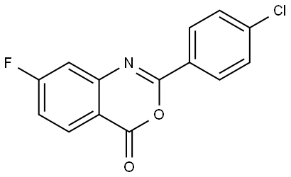 2-(4-Chlorophenyl)-7-fluoro-4H-3,1-benzoxazin-4-one Structure