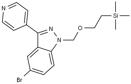 5-Bromo-3-(pyridin-4-yl)-1-((2-(trimethylsilyl)ethpxy)methyl)-1H-indazole Structure