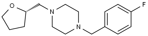 (S)-1-(4-Fluorobenzyl)-4-[(tetrahydrofuran-2-yl)methyl]piperazine Structure