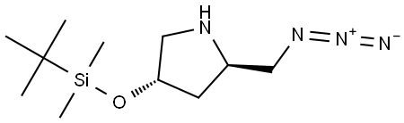 (2R,4S)-2-(azidomethyl)-4-[(tert-butyldimethylsilyl)oxy]pyrrolidine Structure