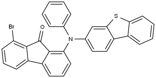 1-bromo-8-(dibenzo[b,d]thiophen-3-yl(phenyl)amino)-9H-fluoren-9-one Structure