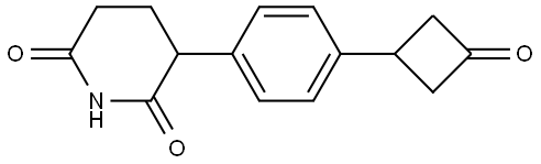 3-[4-(3-Oxocyclobutyl)phenyl]piperidine-2,6-dione Structure