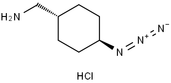 1-[(1r,4r)-4-azidocyclohexyl]methanamine hydrochloride Structure