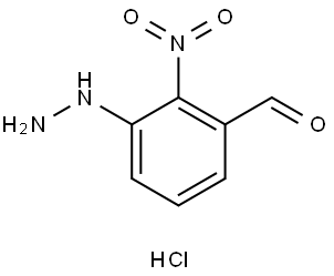3-Hydrazinyl-2-nitro-benzaldehyde HCl Structure