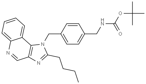 tert-butyl (4-((2-butyl-1H-imidazo[4,5-c]quinolin-1-yl)methyl)benzyl)carbamate Structure
