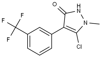 3H-Pyrazol-3-one, 5-chloro-1,2-dihydro-1-methyl-4-[3-(trifluoromethyl)phenyl]- Structure