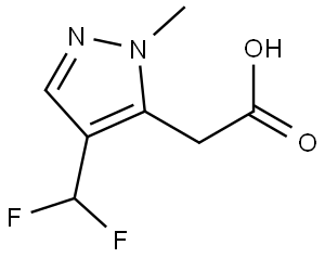 1H-Pyrazole-5-acetic acid, 4-(difluoromethyl)-1-methyl- Structure