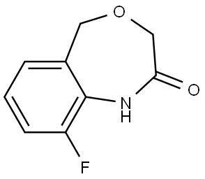 9-Fluoro-1,5-dihydro-4,1-benzoxazepin-2(3H)-one Structure