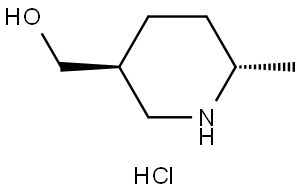 (3S,6S)-6-Methyl-3-piperidyl]methanol Hydrochloride Structure