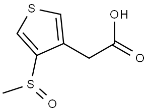 3-Thiopheneacetic acid, 4-(methylsulfinyl)- Structure