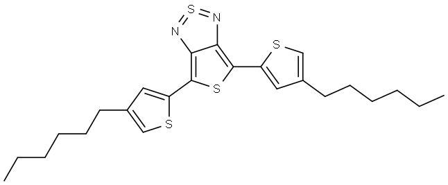 4,6-bis(4-hexyl-2-thienyl)thieno[3,4-c][1,2,5] thiadiazole Structure
