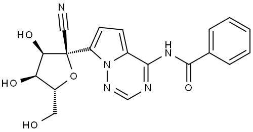 N-(7-((2R,3R,4S,5R)-2-cyano-3,4-dihydroxy-5-(hydroxymethyl)tetrahydrofuran-2-yl)pyrrolo[2,1-f][1,2,4]triazin-4-yl)benzamide Structure