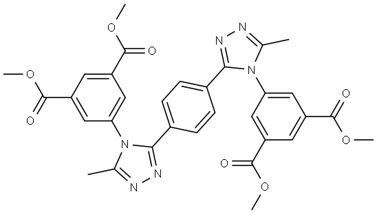 5,5'-(1,4-phenylenebis(5-methyl-4H-1,2,4-triazole-3,4-diyl))diisophthalic acid Structure