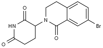 3-(7-Bromo-1-oxo-3,4-dihydroisoquinolin-2(1H)-yl)piperidine-2,6-dione Structure