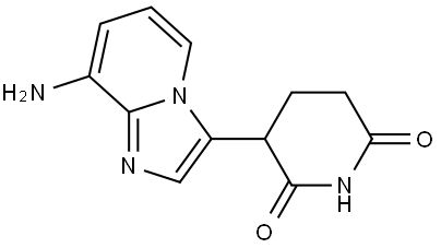 3-(8-Aminoimidazo[1,2-a]pyridin-3-yl)piperidine-2,6-dione Structure