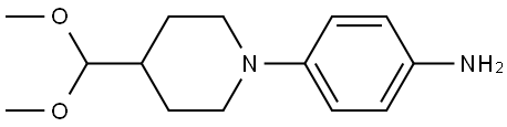 4-[4-(Dimethoxymethyl)piperidin-1-yl]aniline Structure