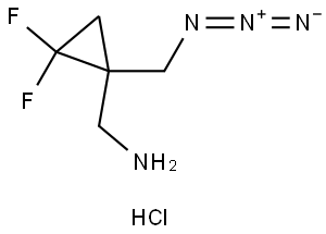 1-[1-(azidomethyl)-2,2-difluorocyclopropyl]methanamine hydrochloride Structure