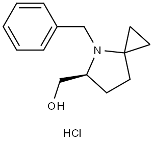4-Azaspiro[2.4]heptane-5-methanol, 4-(phenylmethyl)-, hydrochloride Structure