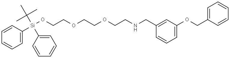 N-(3-(benzyloxy)benzyl)-2,2-dimethyl-3,3-diphenyl-4,7,10-trioxa-3-siladodecan-12-amine Structure