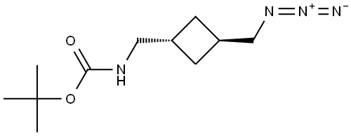 tert-butyl N-{[(1r,3r)-3-(azidomethyl)cyclobutyl]methyl}carbamate Structure
