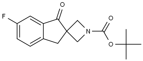 tert-butyl 6'-fluoro-1'-oxo-1',3'-dihydrospiro[azetidine-3,2'-indene]-1-carboxylate Structure