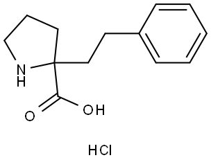 2-phenethylpyrrolidine-2-carboxylic acid hydrochloride Structure