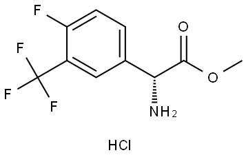 methyl (R)-2-amino-2-(4-fluoro-3-(trifluoromethyl)phenyl)acetate hydrochloride Structure