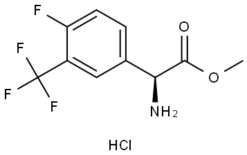methyl (S)-2-amino-2-(4-fluoro-3-(trifluoromethyl)phenyl)acetate hydrochloride Structure