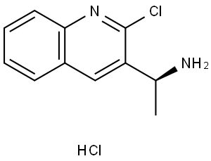 3-Quinolinemethanamine, 2-chloro-α-methyl-, hydrochloride (1:1), (αS)- Structure