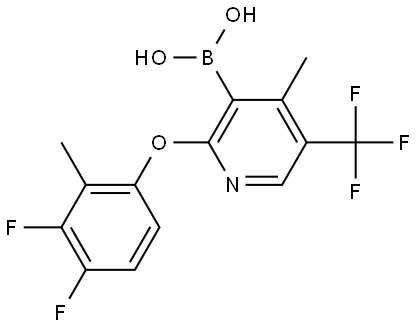 (2-(3,4-Difluoro-2-methylphenoxy)-4-methyl-5-(trifluoromethyl)pyridin-3-yl)boronic acid Structure