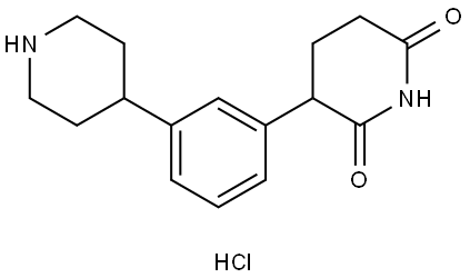 3-(3-(Piperidin-4-yl)phenyl)piperidine-2,6-dione hydrochloride Structure