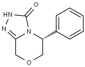 (R)-5-Phenyl-2,5,6,8-tetrahydro-3H-[1,2,4]triazolo[3,4-c][1,4]oxazin-3-one Structure