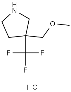 3-(Methoxymethyl)-3-(trifluoromethyl)pyrrolidine (hydrochloride) Structure