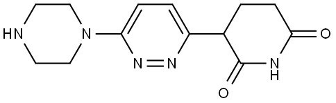 3-(6-(Piperazin-1-yl)pyridazin-3-yl)piperidine-2,6-dione Structure