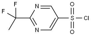 2-(1,1-Difluoroethyl)pyrimidine-5-sulfonyl chloride Structure