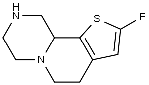 2-fluoro-4,7,8,9,10,10a-hexahydro-5H-thieno[2',3':3,4]pyrido[1,2-a]pyrazine Structure