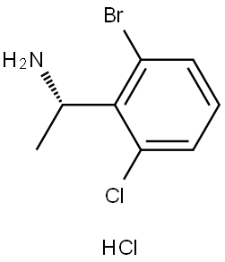 (1S)-1-(2-BROMO-6-CHLOROPHENYL)ETHYLAMINE HYDROCHLORIDE Structure