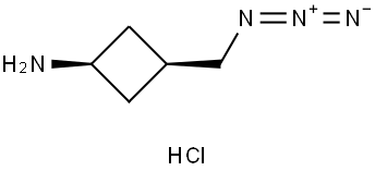 (1s,3s)-3-(azidomethyl)cyclobutan-1-amine hydrochloride Structure