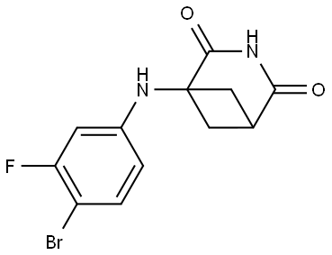 1-((4-Bromo-3-fluorophenyl)amino)-3-azabicyclo[3.1.1]heptane-2,4-dione Structure