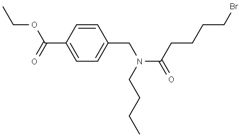 ethyl 4-((5-bromo-N-butylpentanamido)methyl)benzoate Structure