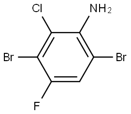 3,6-dibromo-2-chloro-4-fluoroaniline Structure