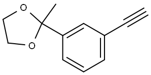 2-(3-ethynylphenyl)-2-methyl-1,3-dioxolane Structure