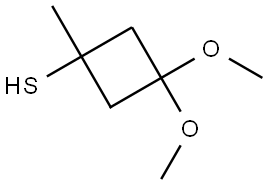 Cyclobutanethiol, 3,3-dimethoxy-1-methyl- Structure