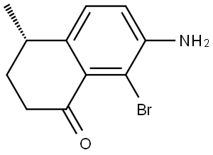 (S)-7-Amino-8-bromo-4-methyl-3,4-dihydronaphthalen-1(2H)-one Structure