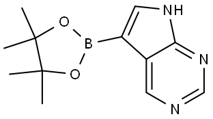 5-(4,4,5,5-Tetramethyl-1,3,2-dioxaborolan-2-yl)-7H-pyrrolo[2,3-d]pyrimidine Structure