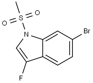 6-Bromo-3-fluoro-1-(methylsulfonyl)-1H-indole Structure