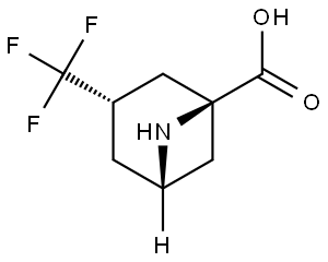 rel-(1R,3S,5S)-3-(Trifluoromethyl)-6-azabicyclo[3.1.1]heptane-1-carboxylic acid Structure